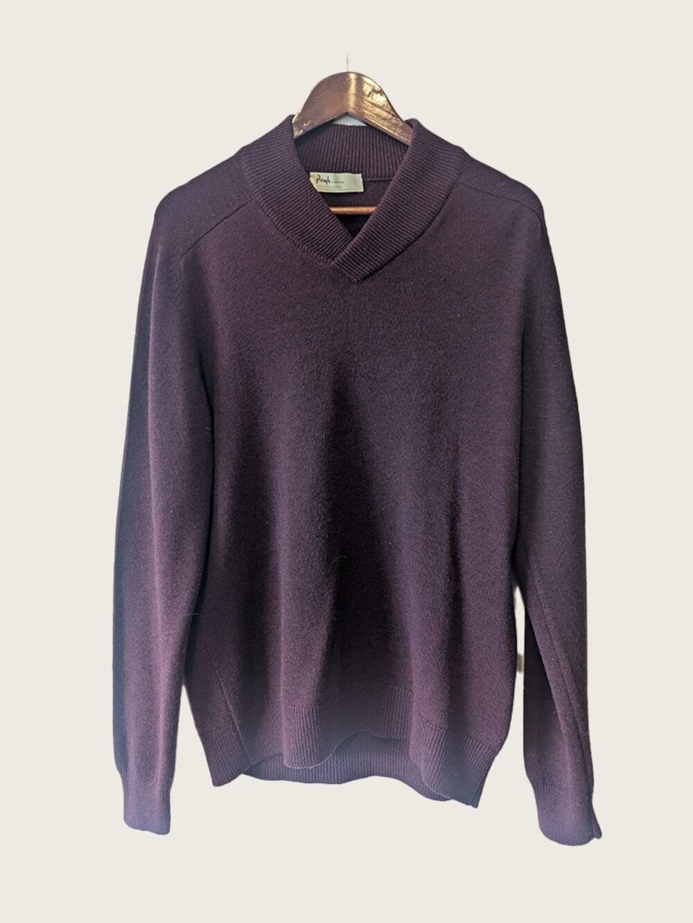 PRINGLE OF SCOTLAND - 100% Wool burgundy sweater - Sz L